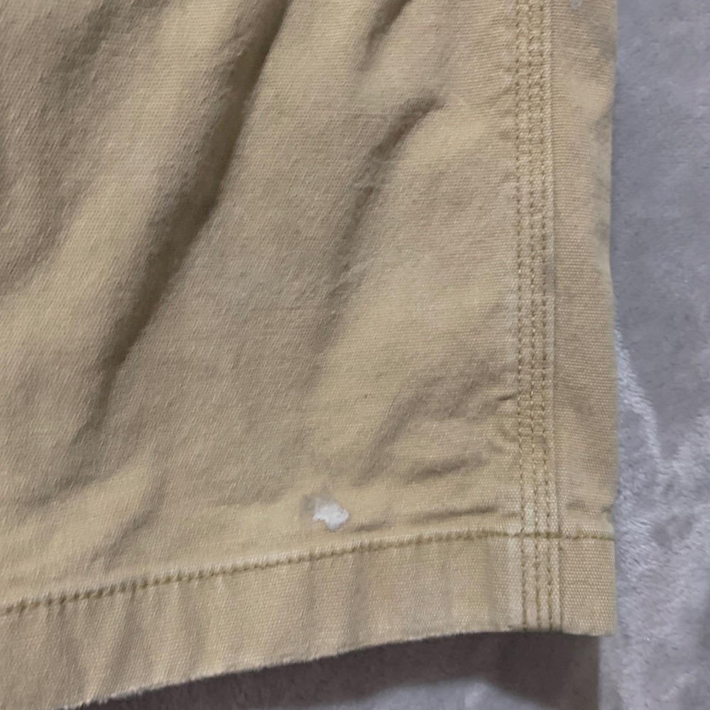 Carhartt 103574 253 Relaxed Fit Cargo Work Pants Mens 32x30 Tan Canvas Stained - Picture 11 of 15